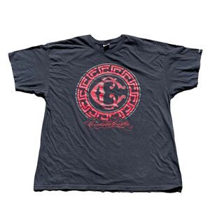 Crooks and Castles T Shirt Mens 2XL Black Aztec Logo Skate Streetwear